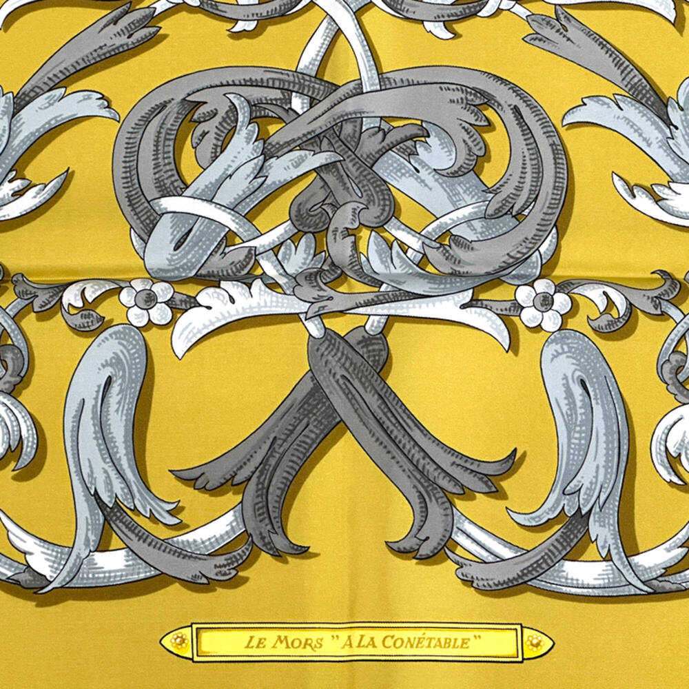 HERMES Yellow Silk Scarf - Picture 2 of 6